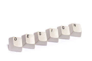 word from computer keypad buttons design