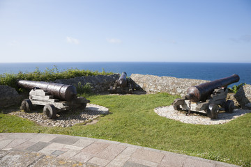 three ancient cannons