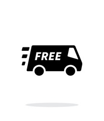Free delivery service icon on white background.