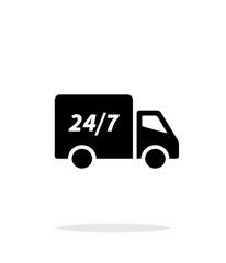 Delivery service seven days a week icon on white background.
