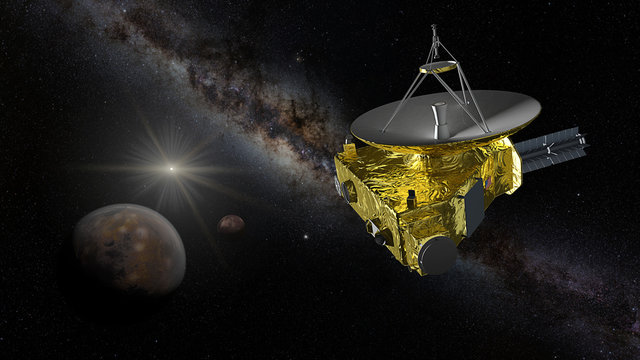 Fototapeta New Horizons approaching Pluto and Charon