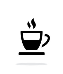 Half tea cup simple icon on white background.