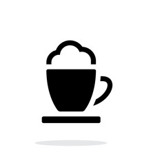 Espresso cup simple icon on white background.