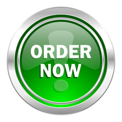 order now icon, green button