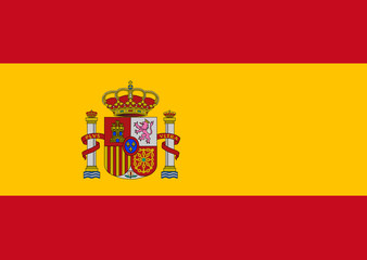 Clean flag of Spain, vector