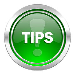 tips icon, green button
