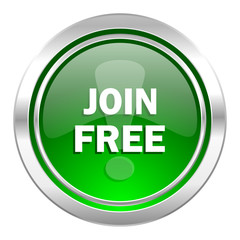 join free icon, green button