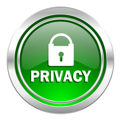 privacy icon, green button