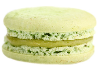 Gentle colorful macaroon isolated on white