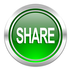share icon, green button