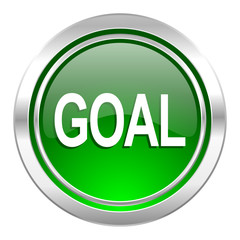 goal icon, green button