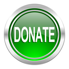 donate icon, green button