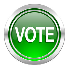 vote icon, green button