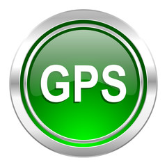 gps icon, green button