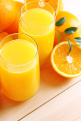 Freshly squeezed orange juice, close-up