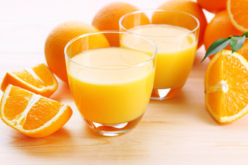 Freshly squeezed orange juice, close-up