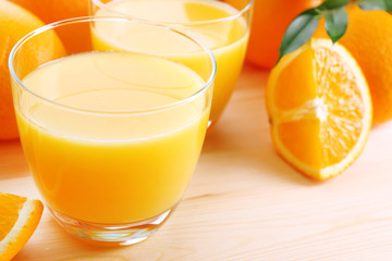 Freshly squeezed orange juice, close-up