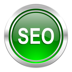 seo icon, green button
