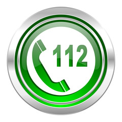 emergency call icon, green button, 112 call sign