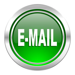 email icon, green button