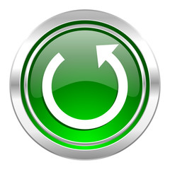 rotate icon, green button, reload sign