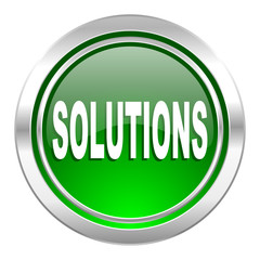 solutions icon, green button