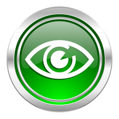 eye icon, green button, view sign