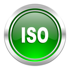 iso icon, green button