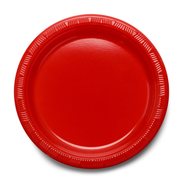 Red Plastic Plate