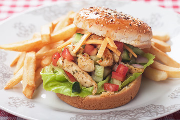 Chicken salad burger