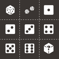 Vector dice icon set