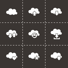 Vector cloud icon set
