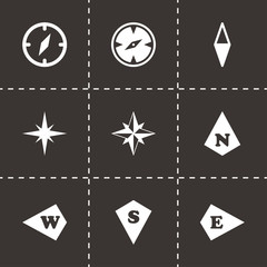 Vector compass icon set