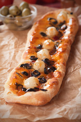 Foccacia bread with pickled onion