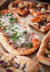 Pizza and focaccia bread