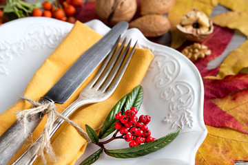 Autumn table setting