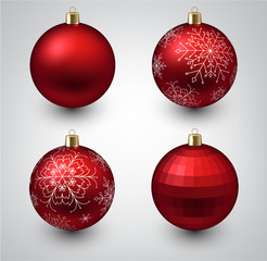 Red christmas balls.