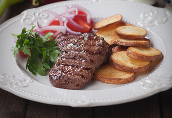 Grilled beef steak
