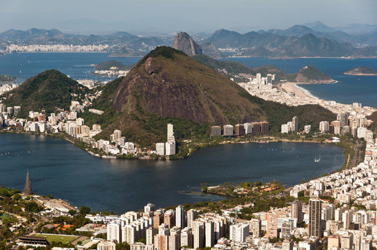 Rio de Janeiro Hills, Lake, Urban Districts, Sugarloaf Mountain