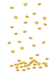 US dollar coins falling