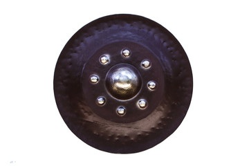 Black gong isolated on white backgroud
