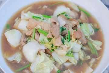 Fried pork with cabbage