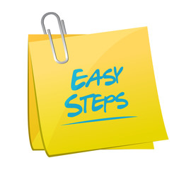 easy steps post it memo illustration design