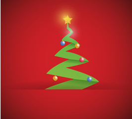 christmas tree inside a paper pocket