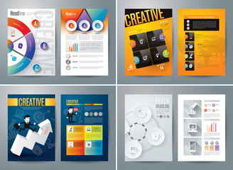 Set of Flyer, Brochure Design Templates.