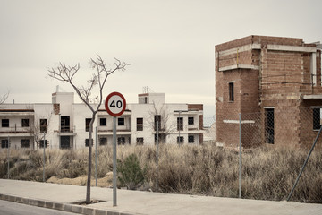 Abandoned housing project