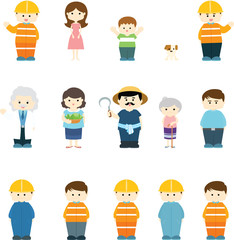 character variety illustration vector