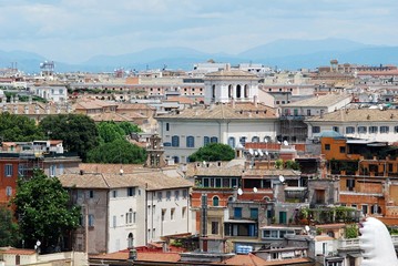 Rome aerial view from Vittorio Emanuele monument