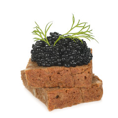 Slice of bread with caviar