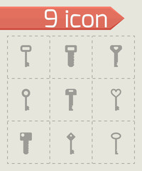 Vector key icon set